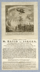 39574 Afbeelding van het chassinet voor het huis van mr. David van Sorgen ter gelegenheid van de verjaardag van prins ...